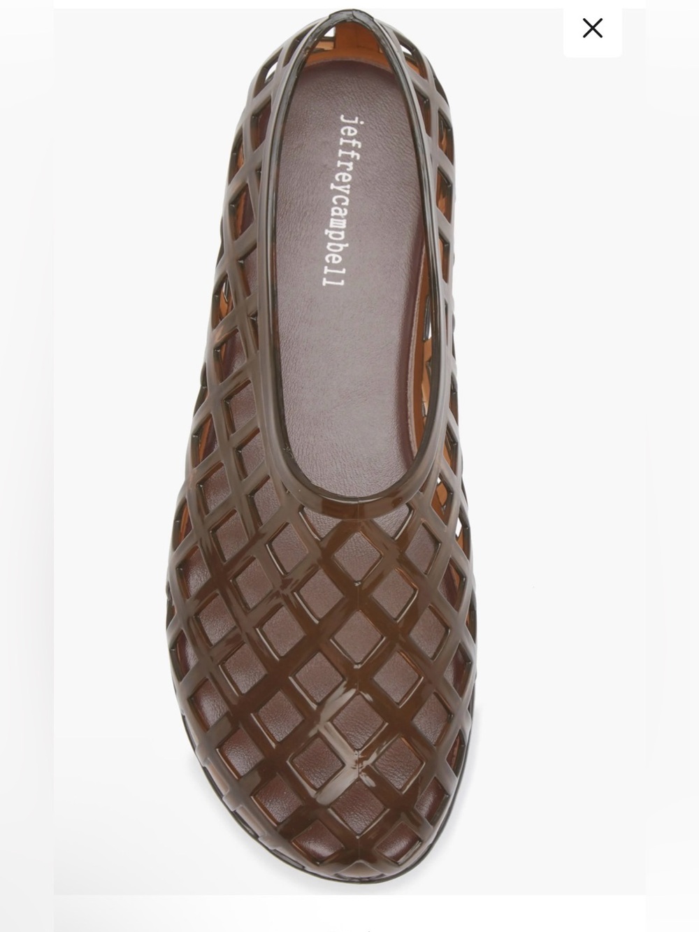 Jeffrey Campbell Brown Lattice Slip-On Mule